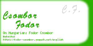 csombor fodor business card